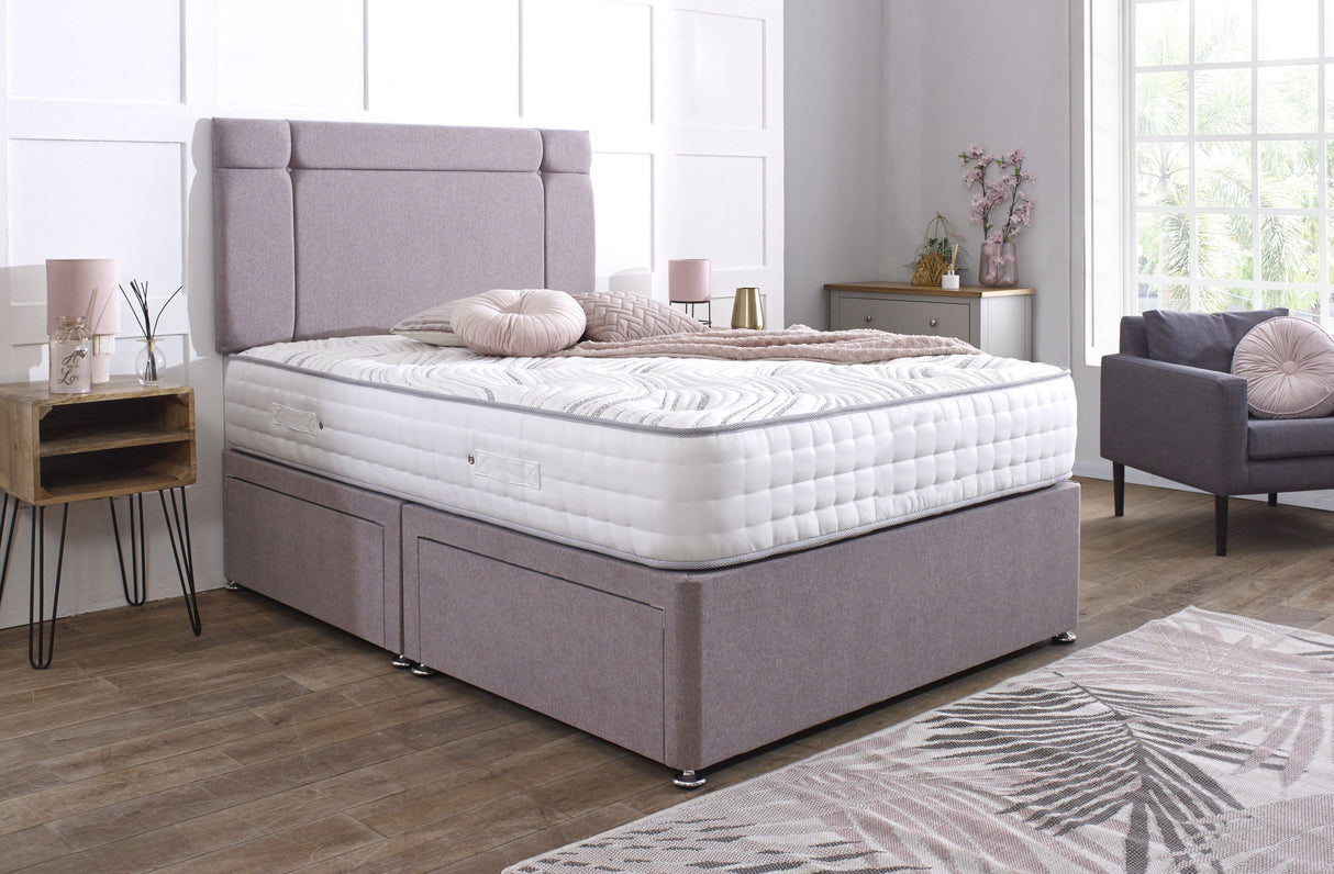 Olivia Divan Bed Set with Button Headboard