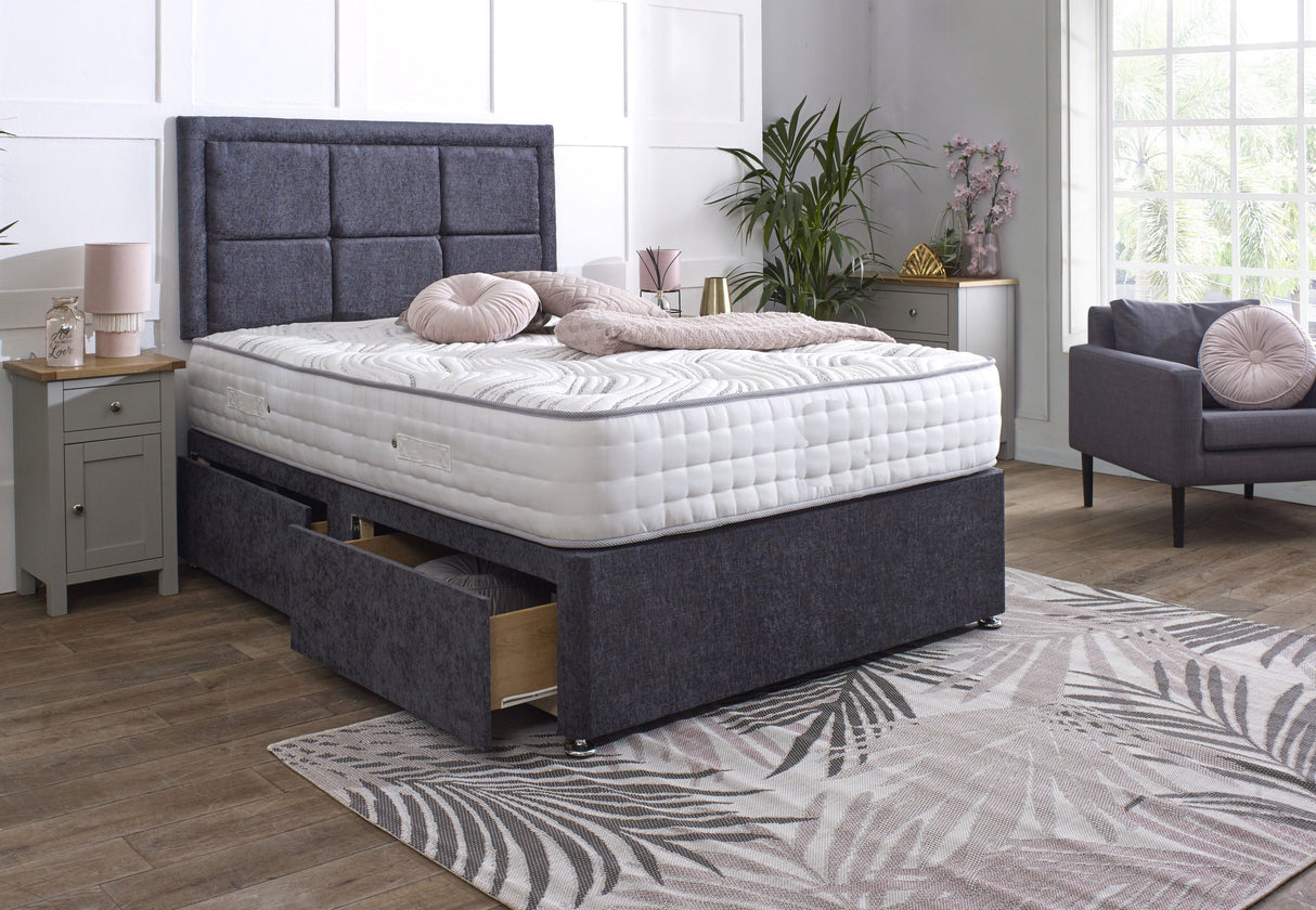 Mia Divan Bed Set with Border Headboard