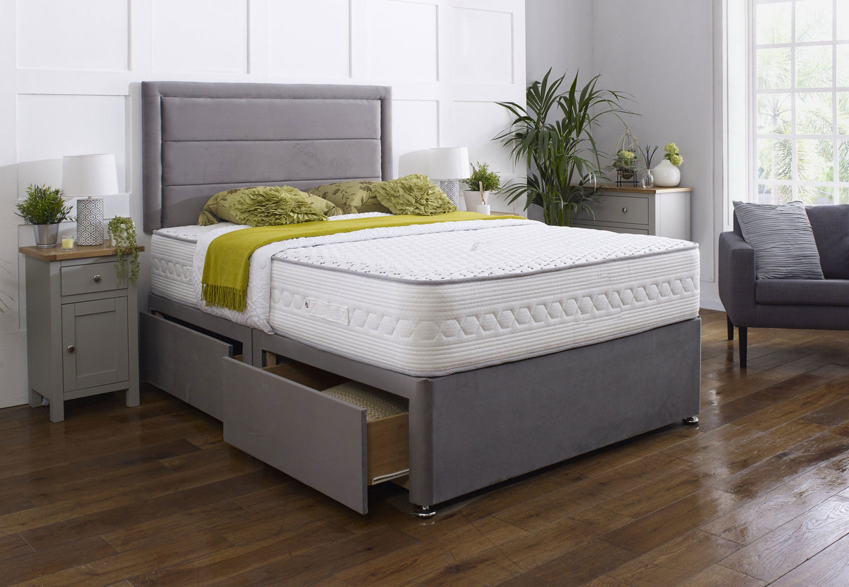 Isabella Divan Bed Set with Border Headboard