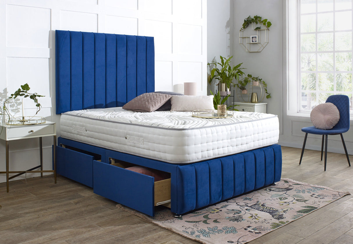 Catherine Divan Bed Set with Tall Headboard and Footboard