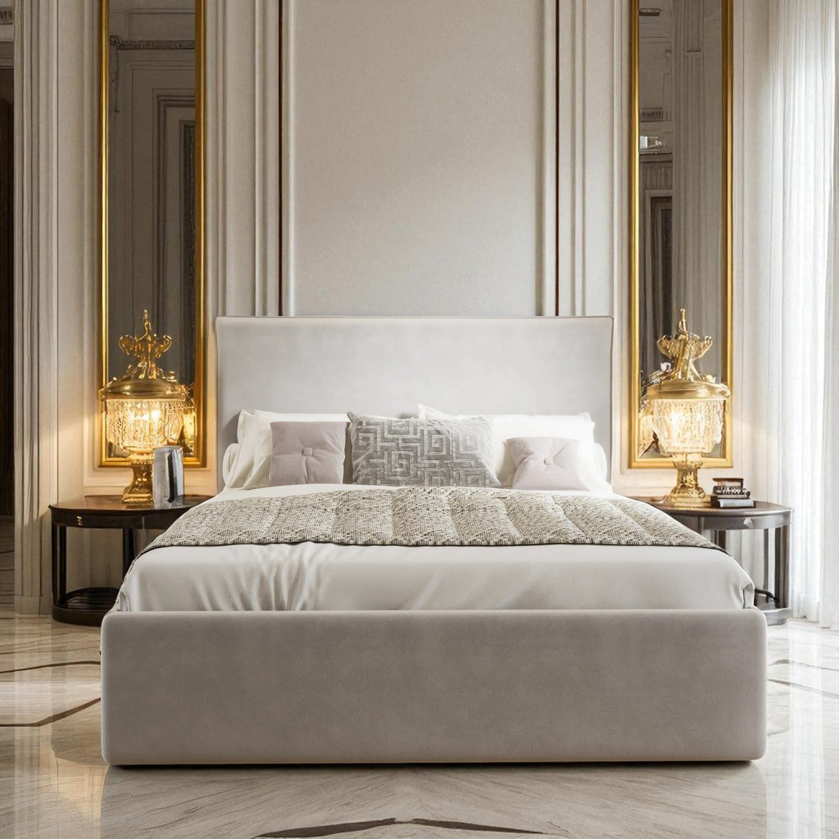 Anya Ottoman Storage Bed Frame Set With Mattress