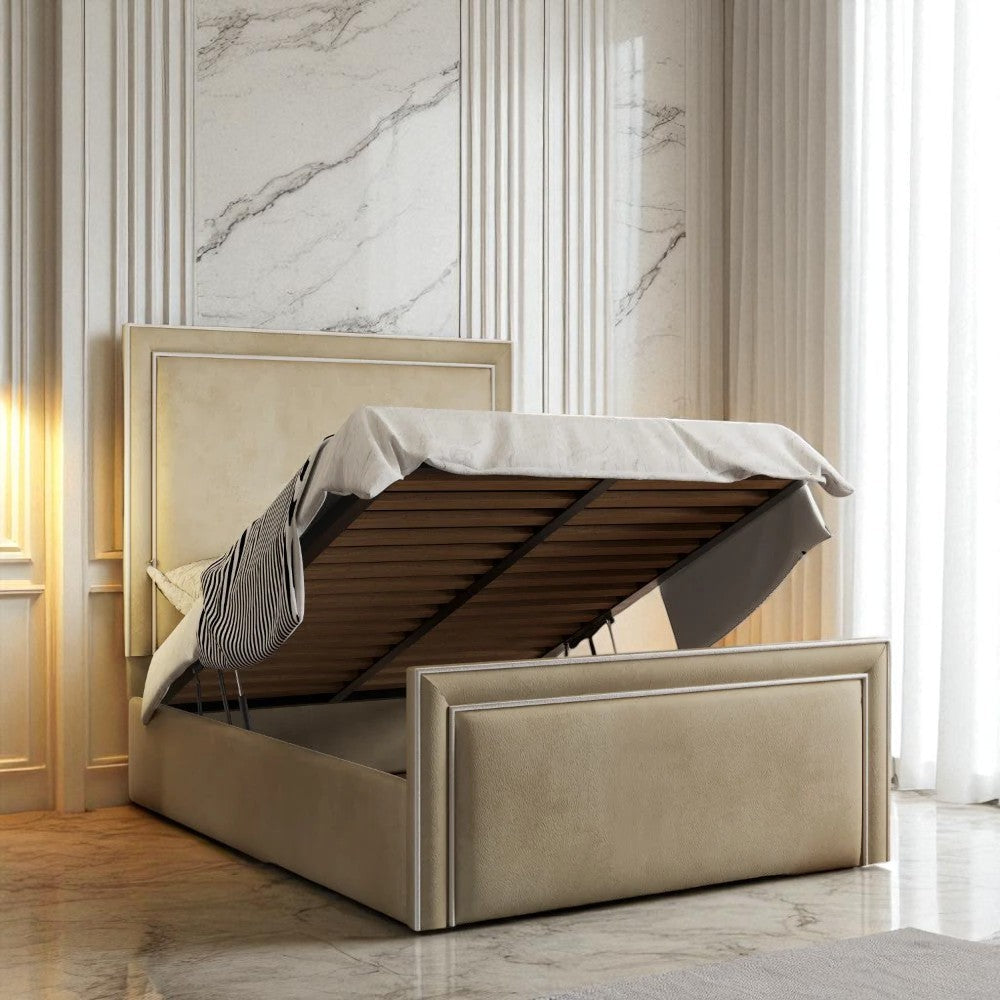 Bellini Ottoman Storage Bed Frame Set With Mattress