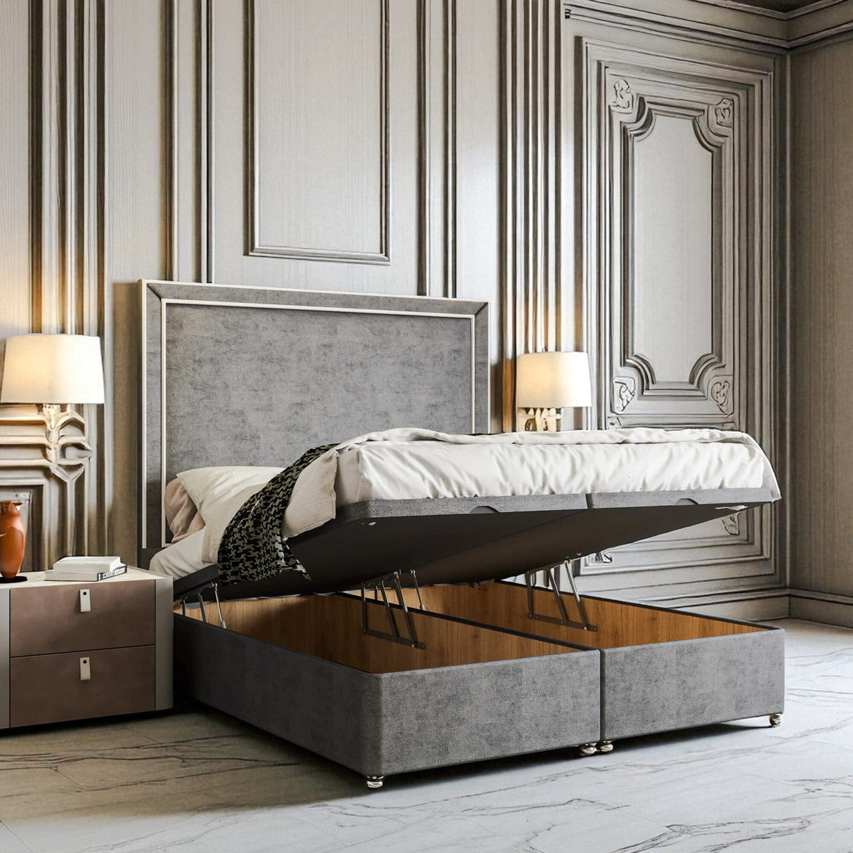Baluna Ottoman Storage Divan Bed Set| Bed Frame Direct