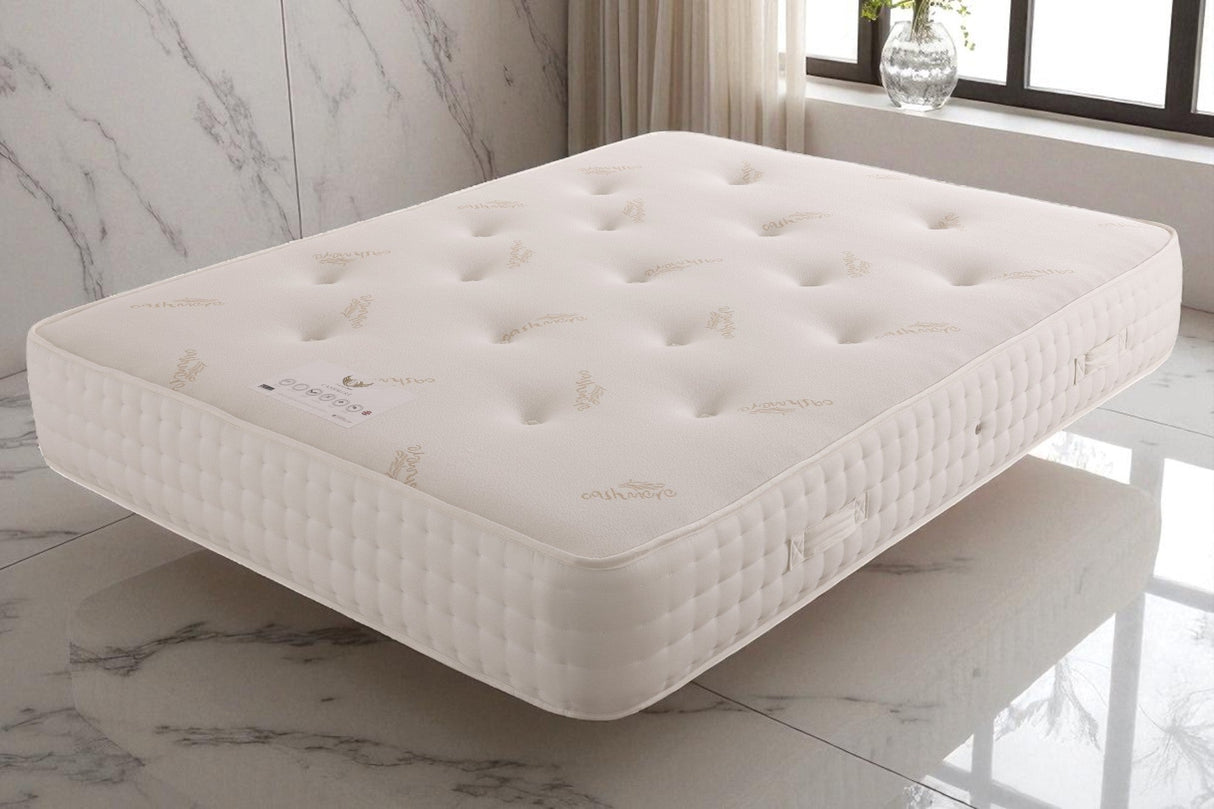 Ayla Wingback Ottoman Storage Bed Frame Set With Mattress