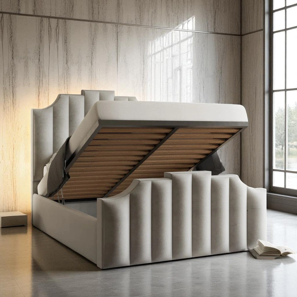 Leonis Ottoman Storage Bed Frame Set With Mattress