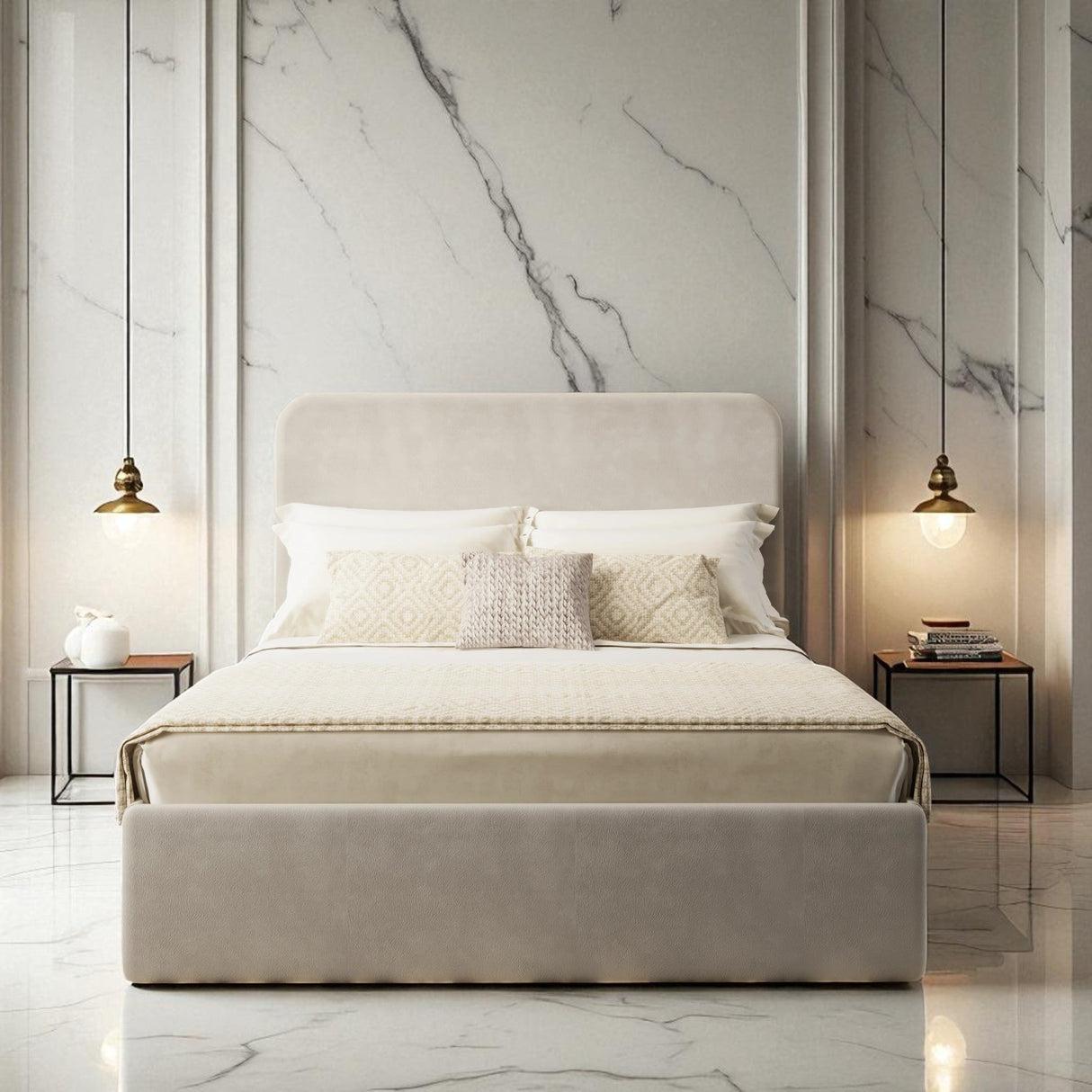 Elise Ottoman Storage Bed Frame Set With Mattress