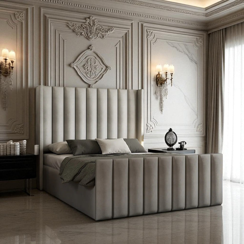 Ayla Wingback Ottoman Storage Bed Frame Set Bed Frame Bed Frame Direct