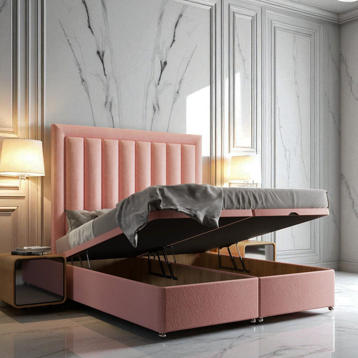 Zallero Ottoman Storage Divan Bed Set