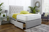 Savannah Divan Bed Set with Button Headboard