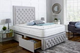 Cairo Divan Bed Set with Tall Button Headboard and Footboard