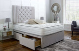 Amelia Divan Bed Set with Tall Button Headboard