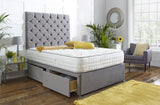 Harrington Divan Bed Set with Tall Button Headboard