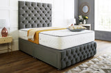 Royale Divan Bed Set With Tall Button Headboard Plus Footboard