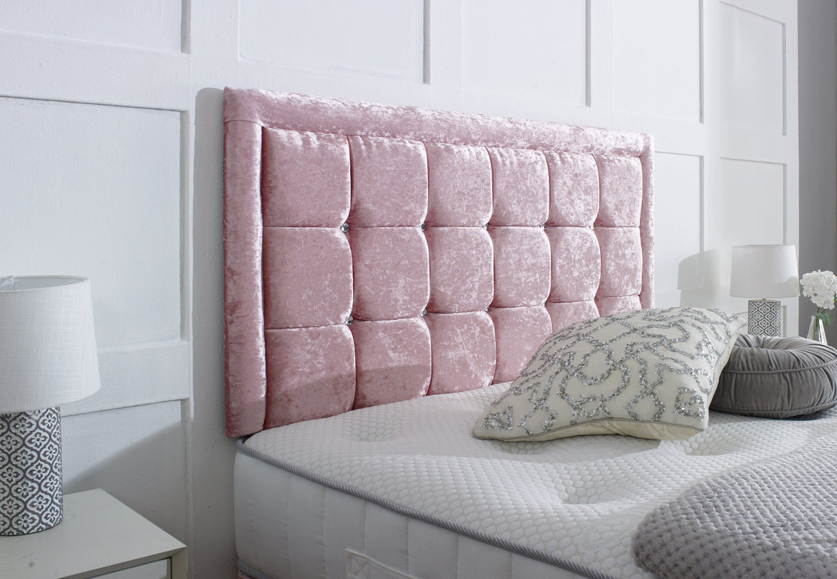 Aurora Button Headboard with Border - Bed Frame Direct