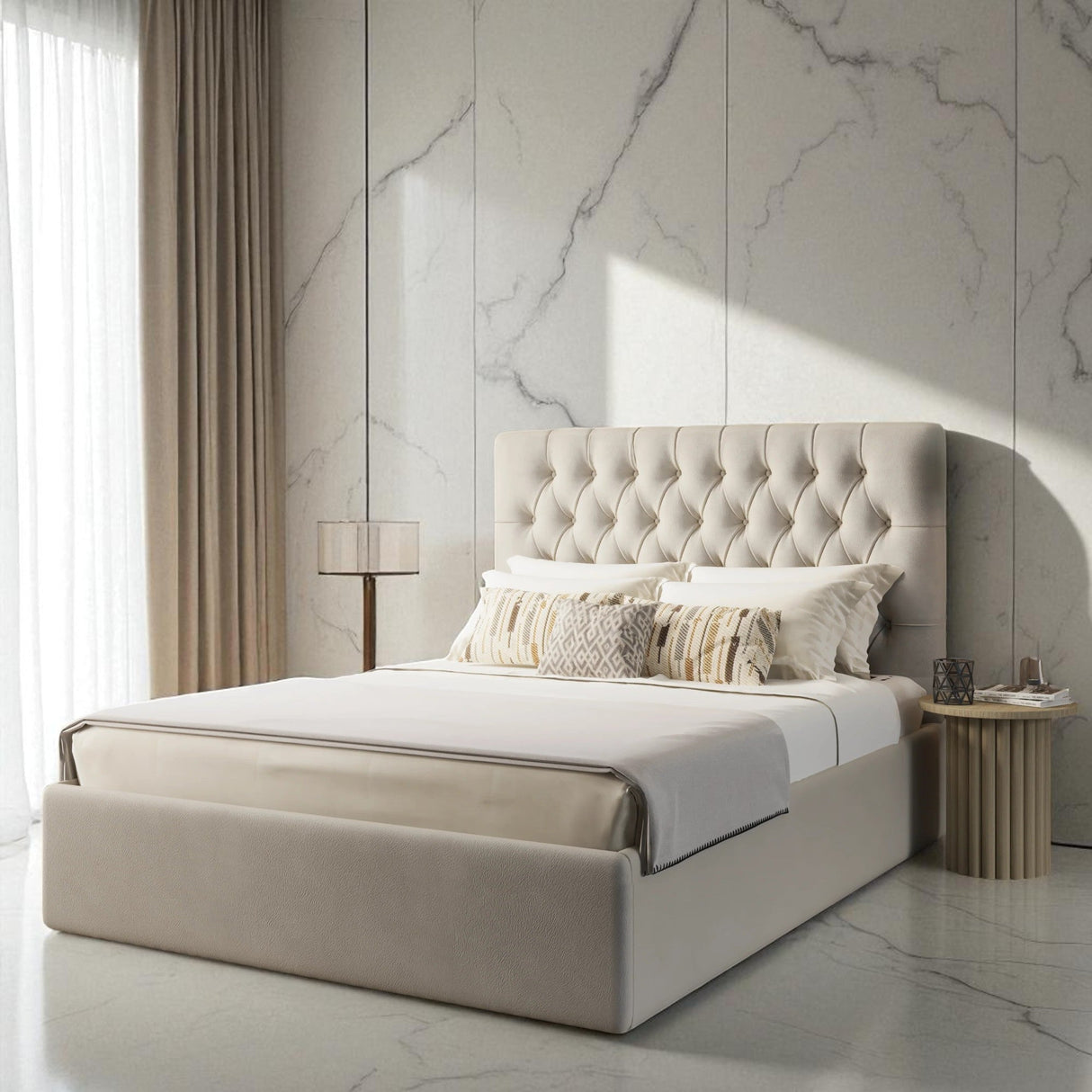 Ella Ottoman Storage Bed Frame Set With Mattress