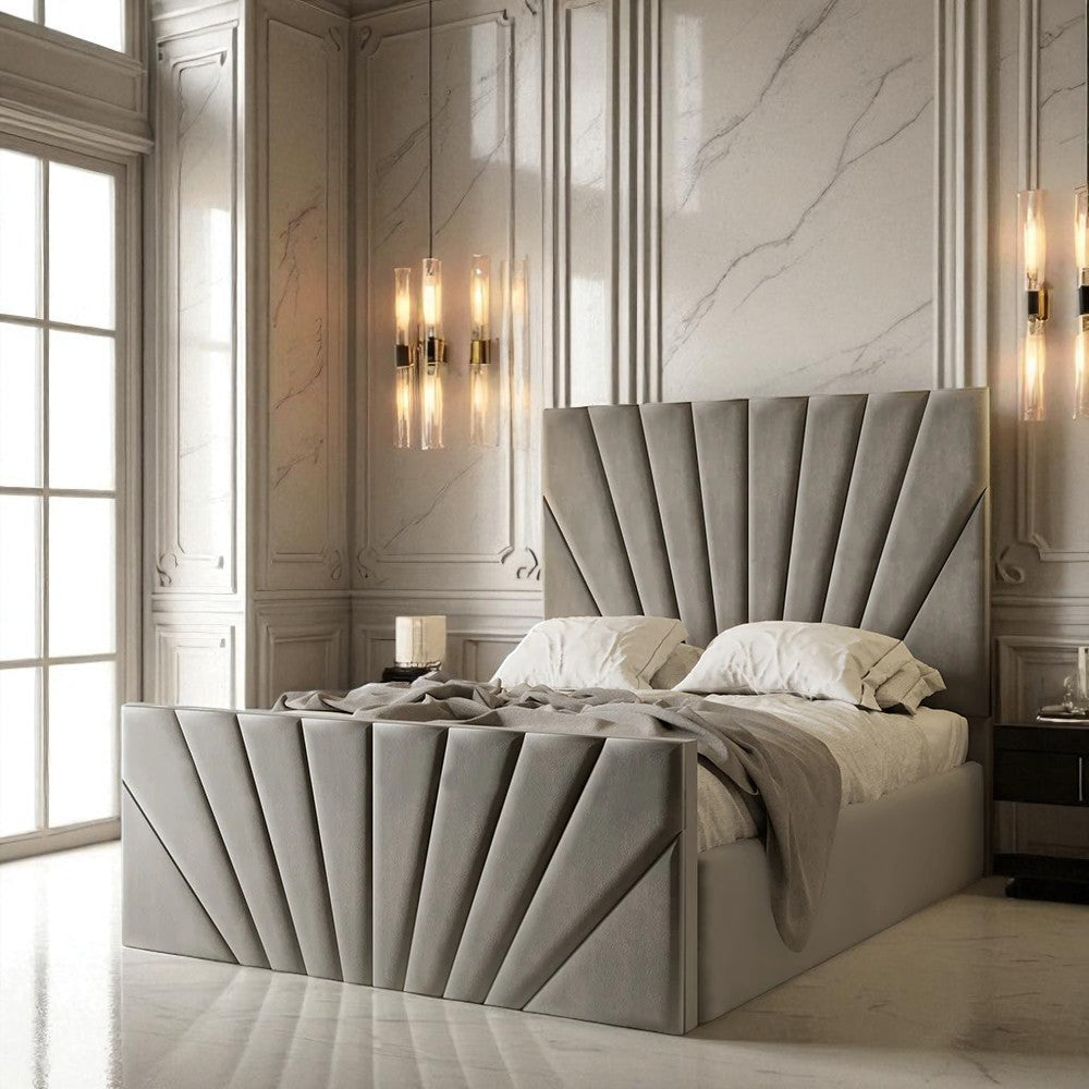 Luna Ottoman Storage Bed Frame Set With Mattress