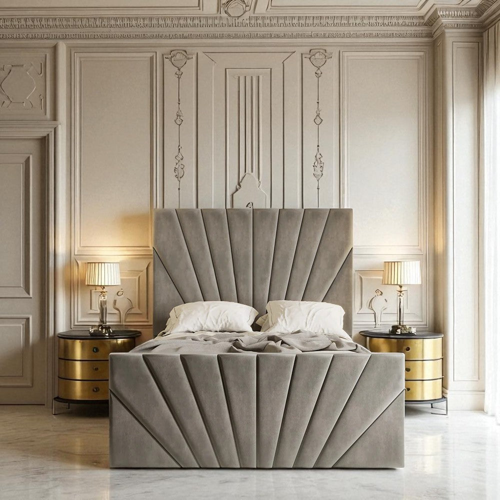 Luna Ottoman Storage Bed Frame Set With Mattress