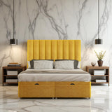 Lusso Ottoman Storage Divan Bed Set With Mattress