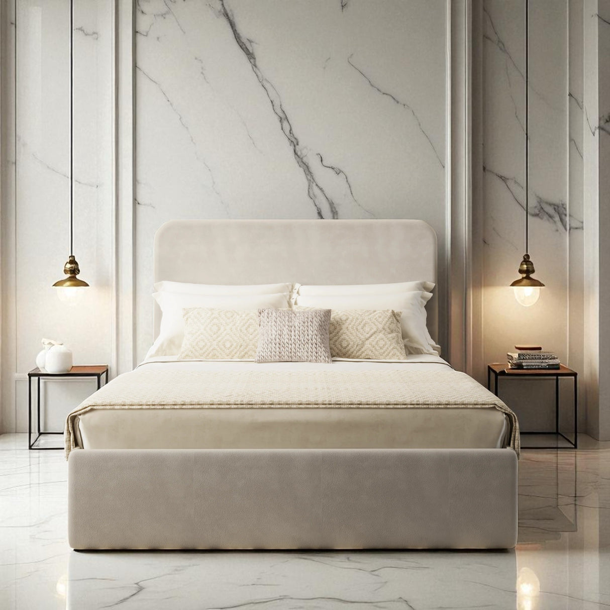 Madison Ottoman Storage Bed Frame Set With Mattress