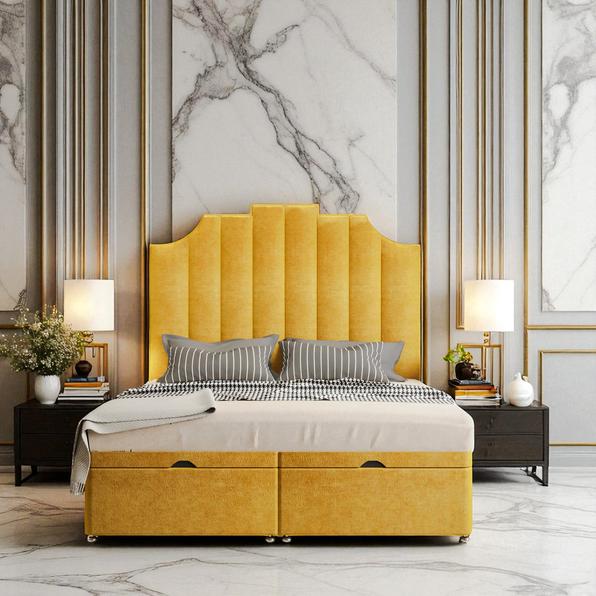 Maravi Ottoman Storage Divan Bed Set With Mattress