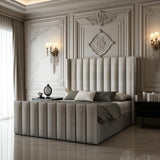 Maya Wingback Ottoman Storage Bed Frame Set With Mattress