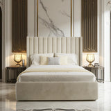 Sera Wingback Ottoman Storage Bed Frame Set With Mattress