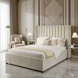 Sera Wingback Ottoman Storage Bed Frame Set With Mattress