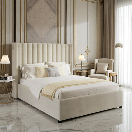 Mira Wingback Ottoman Storage Bed Frame Set Bed Frame Bed Frame Direct